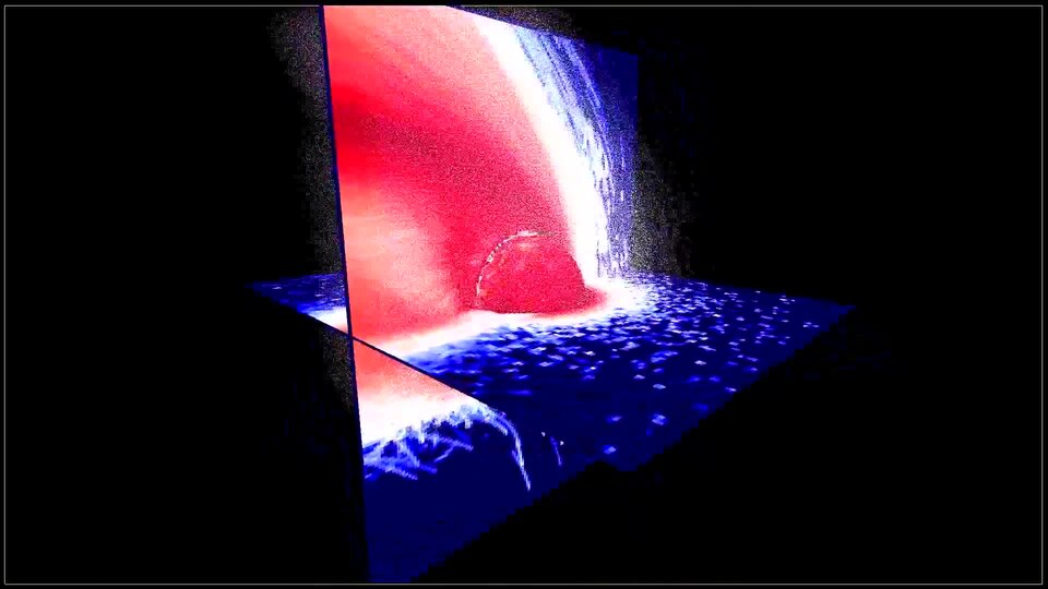 Atmospheric erosion at Venus in the HYB simulation.webm